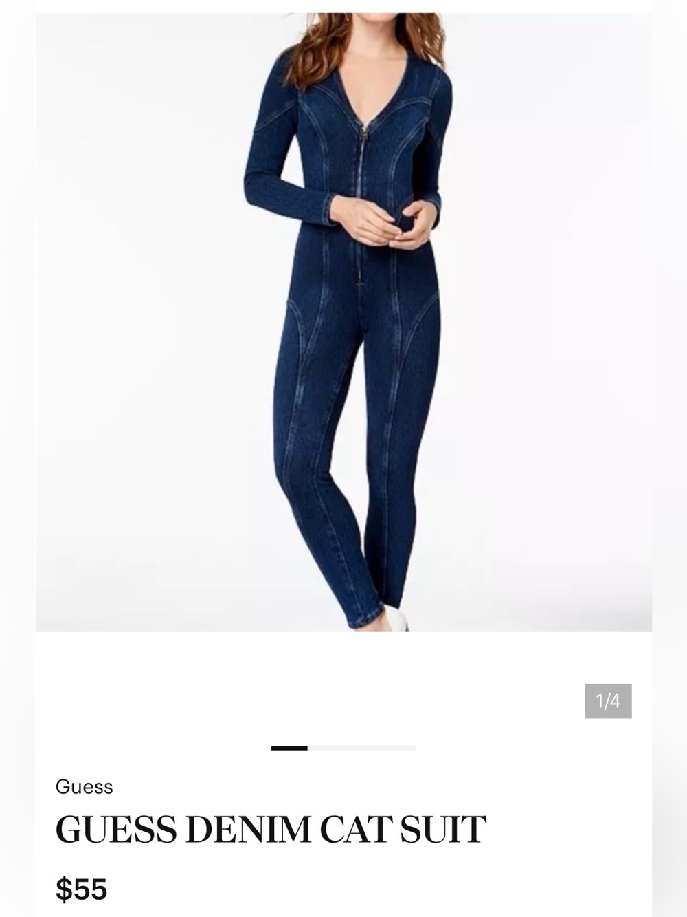 GUESS Dark Blue Denim Jumpsuit